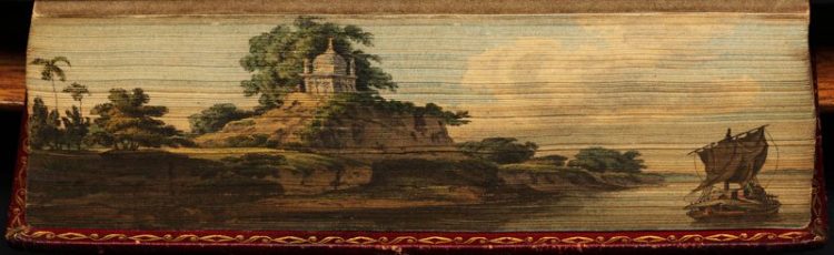 indian-river-scene-fore-edge-book-painting